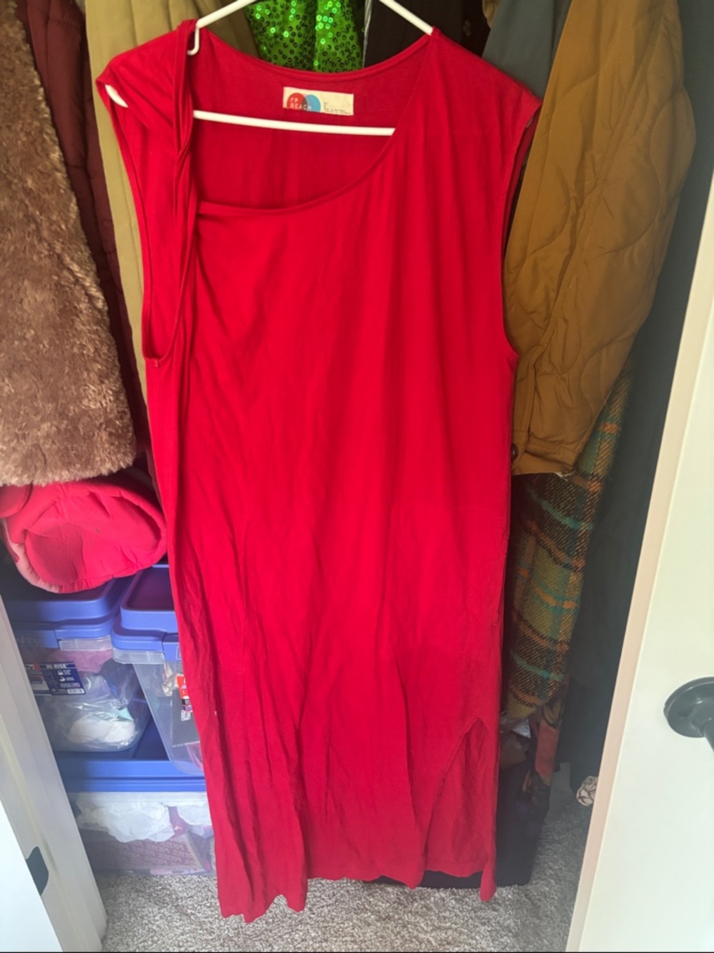 Free People Barbados Cherry Tie-Shoulder Midi Dress - Picture 4 of 5